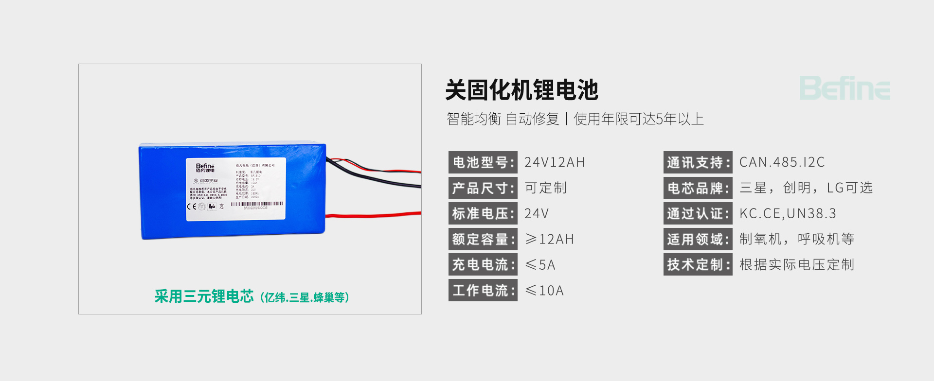 24V12Ah關(guān)固化機鋰電池(圖3)